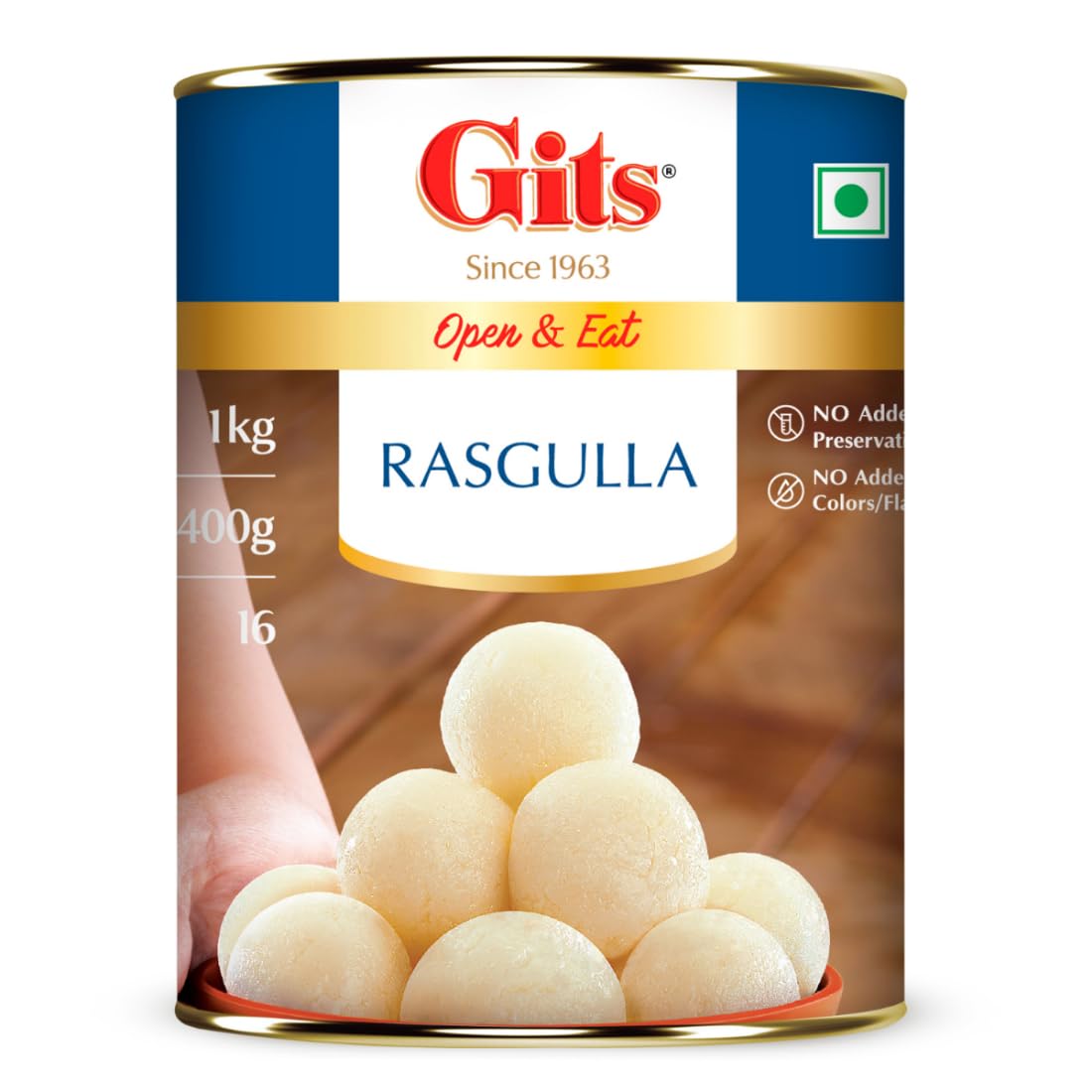 Picture of Gits Rasgulla Tin - 1 KG