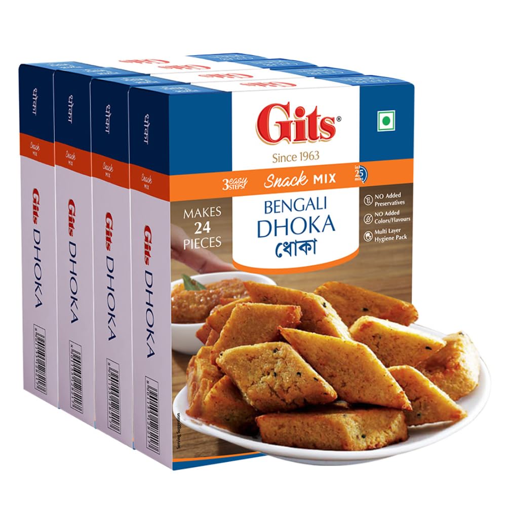 Picture of Gits Dhoka Snack Mix Makes 24 Pieces - 200 GM - Pack of 4