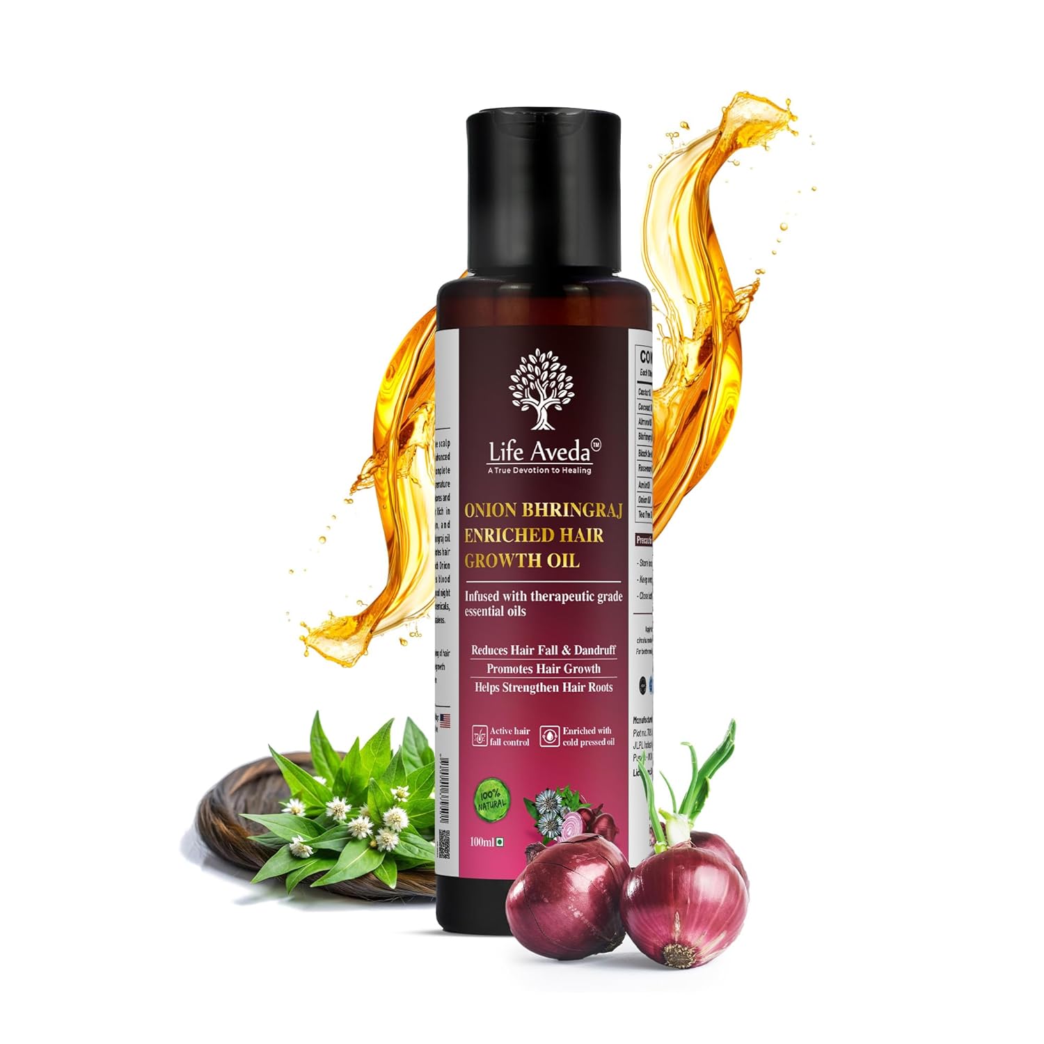 Picture of Life Aveda Onion Bhringraj Enriched Hair Growth Oil - 100 ML