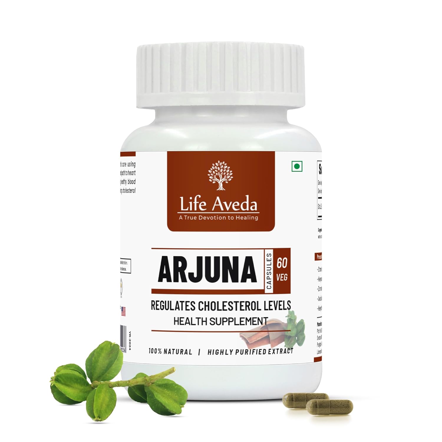Picture of Life Aveda Arjuna Capsules - 60 Veg Caps