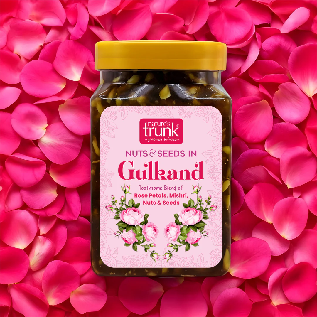 Picture of Nature's Trunk Nuts & Seeds in Gulkand - 800 GM