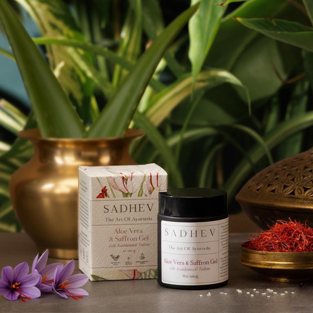 Picture of Sadhev Aloe Vera & Saffron Gel With Kumkumadi Thailam - 100 GM