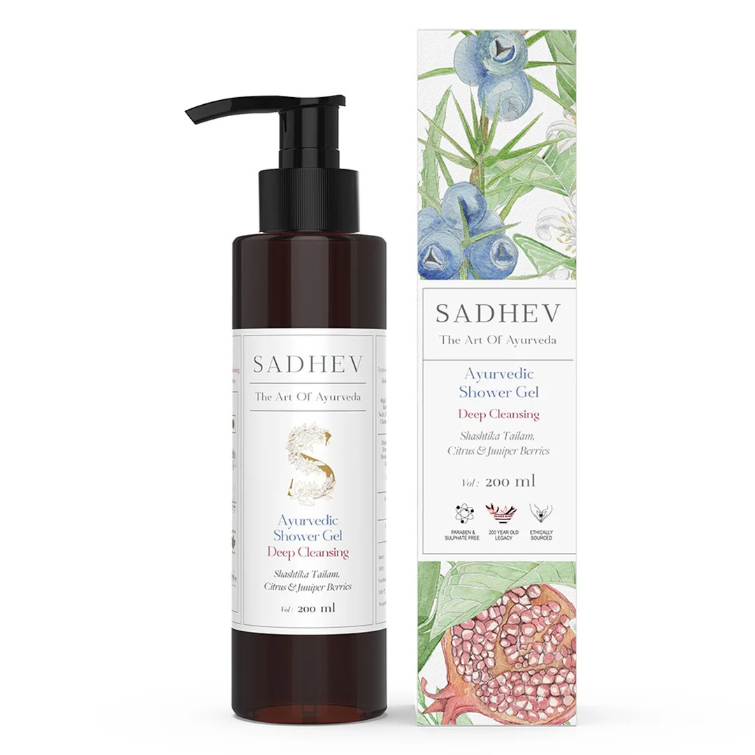 Picture of Sadhev Ayurvedic Shower Gel Deep Cleansing with Shashtika Tailam - 200 ML