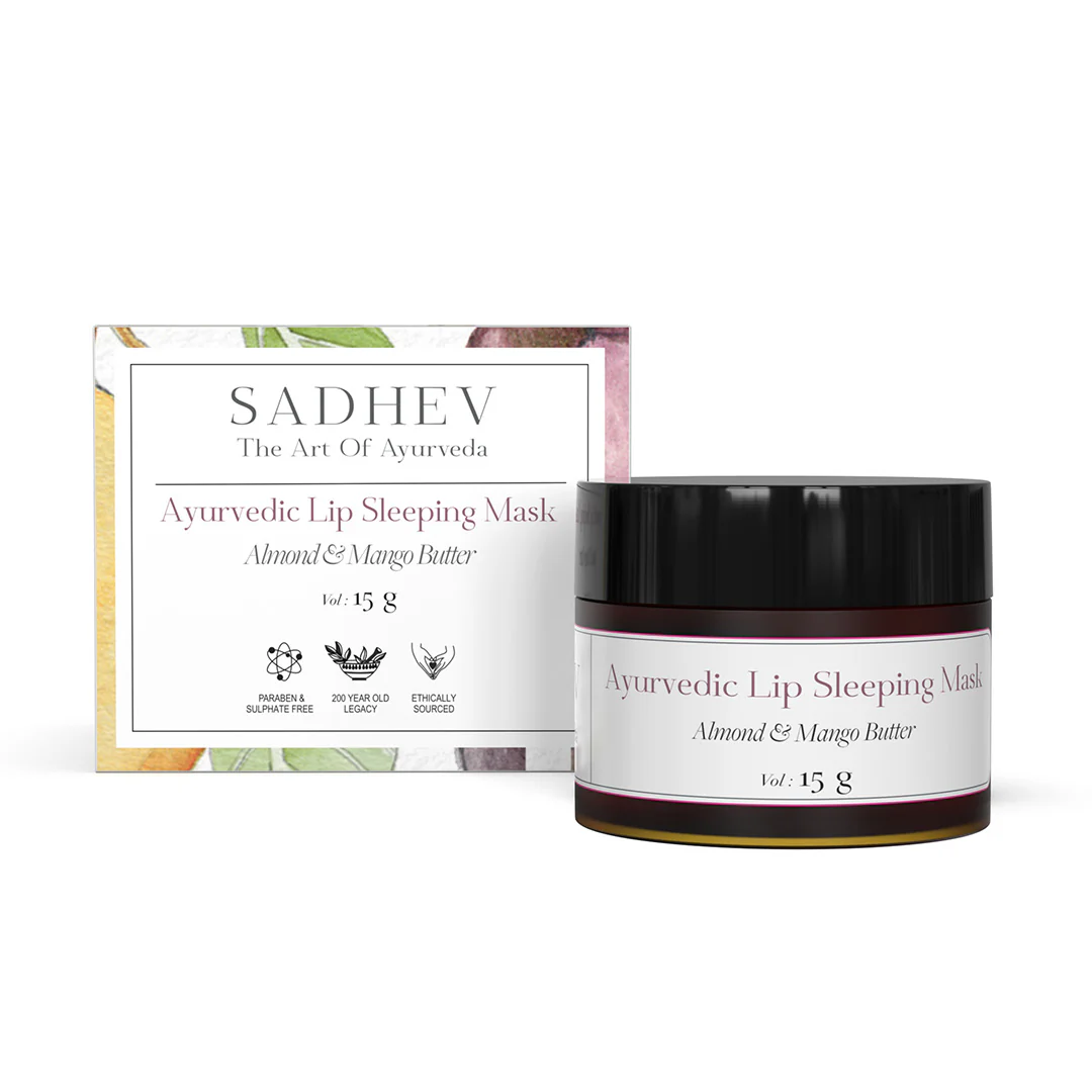 Picture of Sadhev Ayurvedic Lip Sleeping Mask With Almond & Mango Butter - 15 GM
