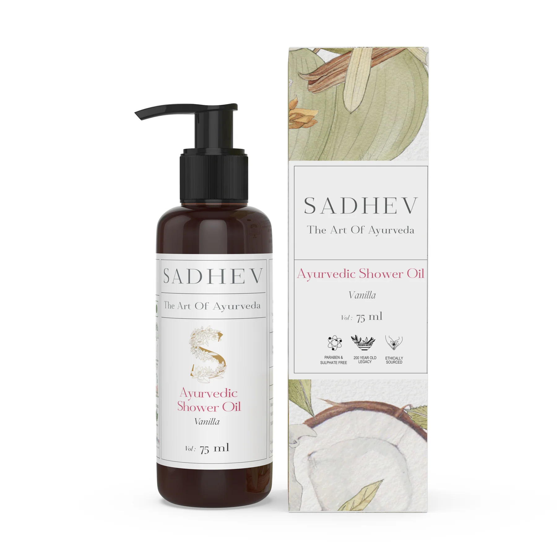 Picture of Sadhev Ayurvedic Vanilla Shower Oil