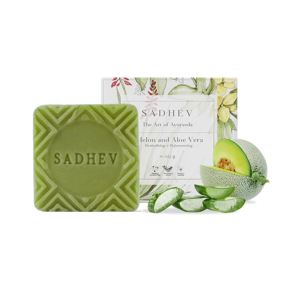 Picture of Sadhev Revitalising & Rejuvenating Bathing Bar-Melon & Aloe Vera - 125 GM