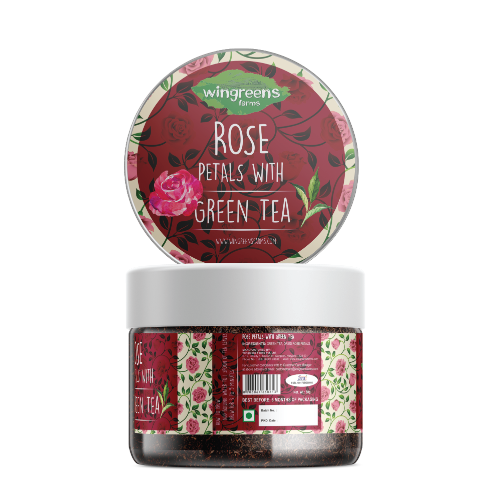 Picture of WINGREENS ROSE PETALS WITH GREEN TEA 60g