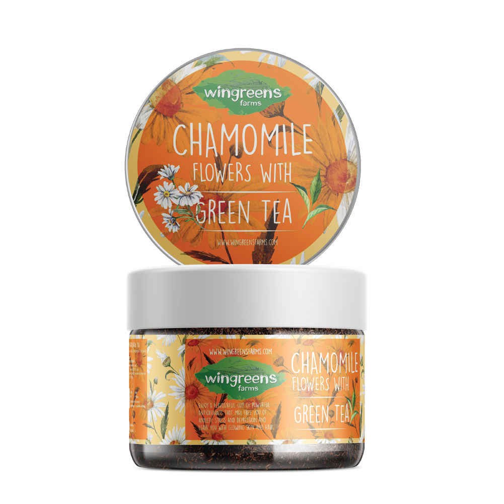 Show details for WINGREENS CHAMOMILE WITH GREEN TEA 60g Picture of WINGREENS CHAMOMILE WITH GREEN TEA 60g