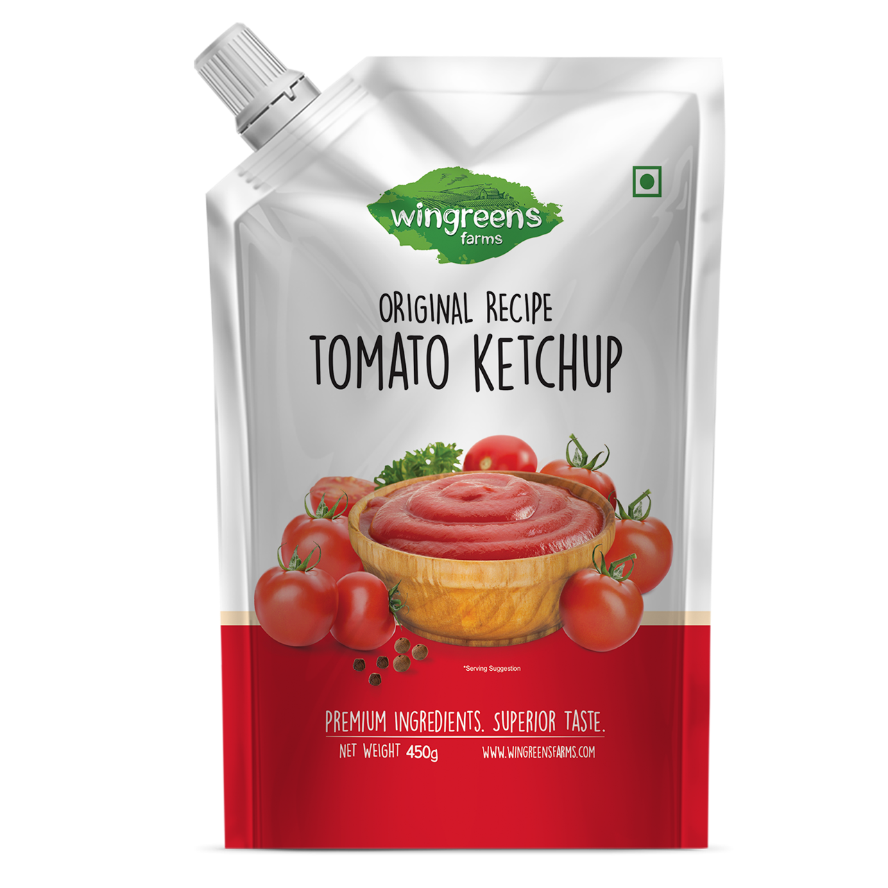 Picture of Wingreens Tomato Ketchup Spout Pouch 450g