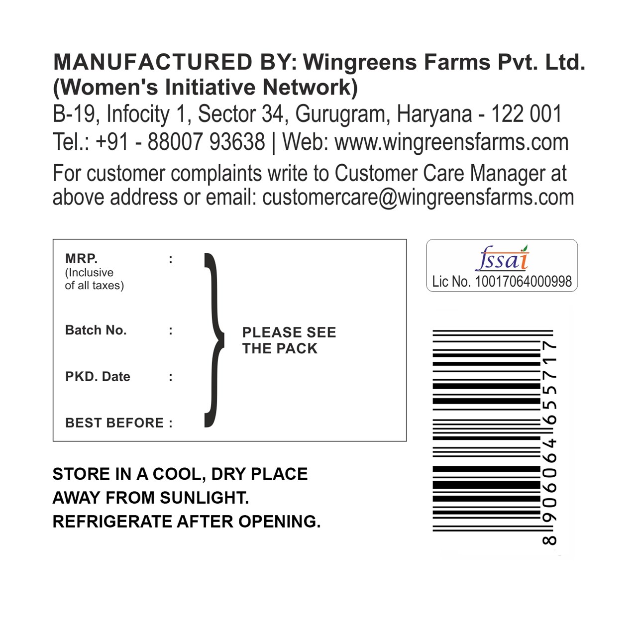 Picture of Wingreens Premium Veg Mayo Spout Pouch450g