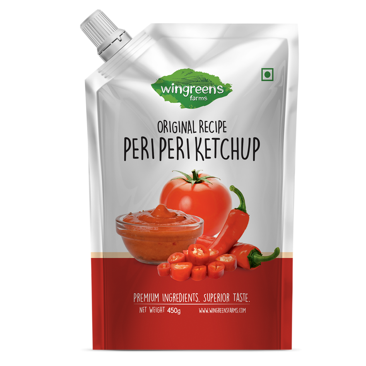 Picture of Wingreens Peri Peri Ketchup Spout Pouch450g