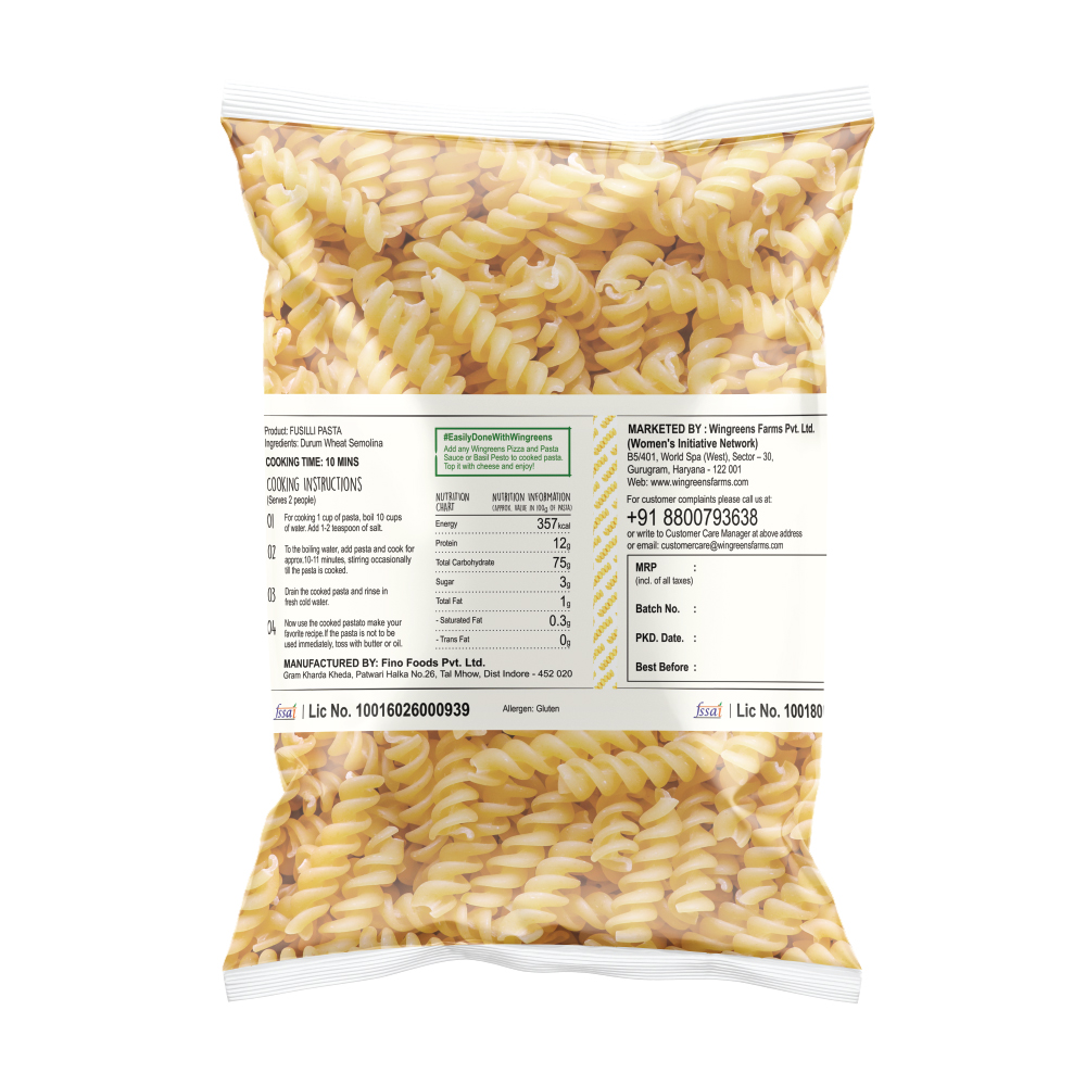 Picture of Wingreens Durum Wheat Pasta - Fusili 400g
