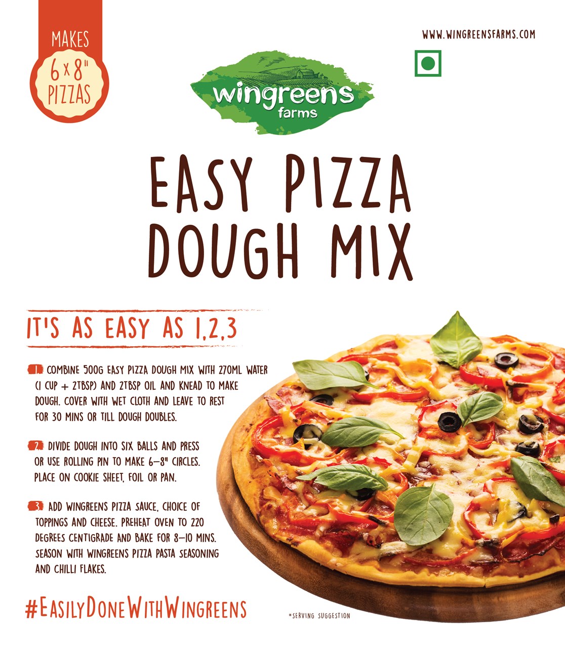 Picture of Wingreens Easy Pizza Dough Mix 500GM