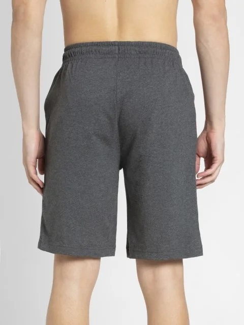 Picture of Charcoal Melange & Shanghai Red Knit Sport Shorts
