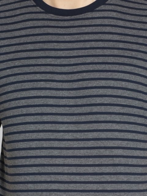 Picture of Navy & Charcoal Melange Crew neck T-shirt