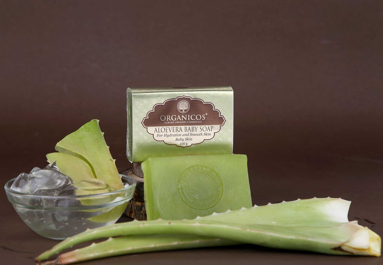 Show details for Organicos Aloevera Baby Soap 100 gm Picture of Organicos Aloevera Baby Soap 100 gm