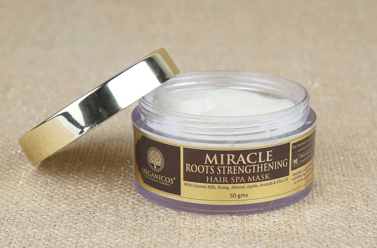 Show details for Organicos Miracle Roots Strengthening Hair Spa Mask 50 gms Picture of Organicos Miracle Roots Strengthening Hair Spa Mask 50 gms