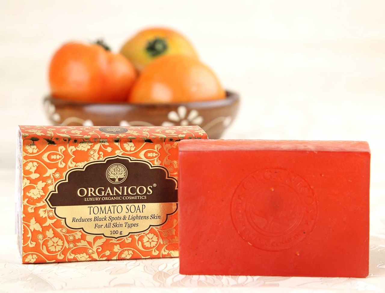 Show details for Organicos Tomato Soap 100 g Picture of Organicos Tomato Soap 100 g