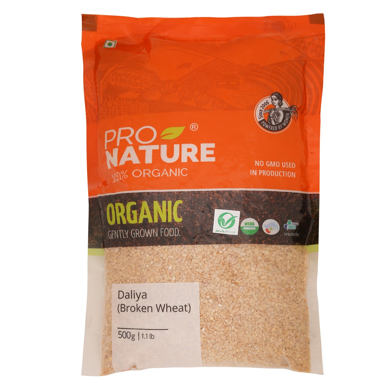 Picture of Pro Nature 100% Organic Daliya (Broken Wheat) -500 gm