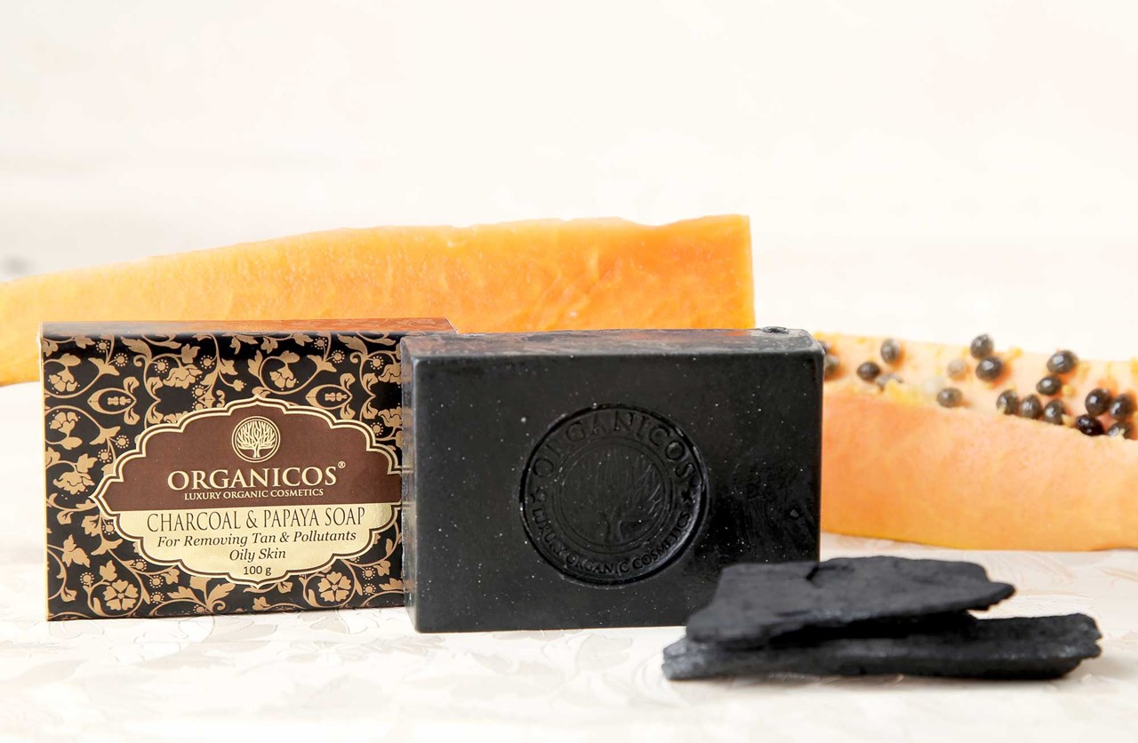 Picture of Organicos Charcoal + Papaya Soap
