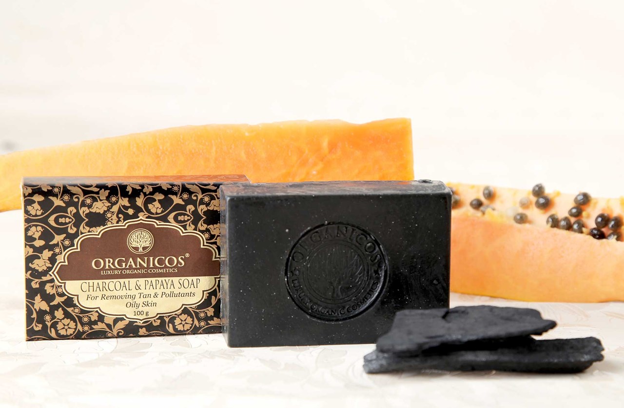 Show details for Organicos Charcoal + Papaya Soap Picture of Organicos Charcoal + Papaya Soap