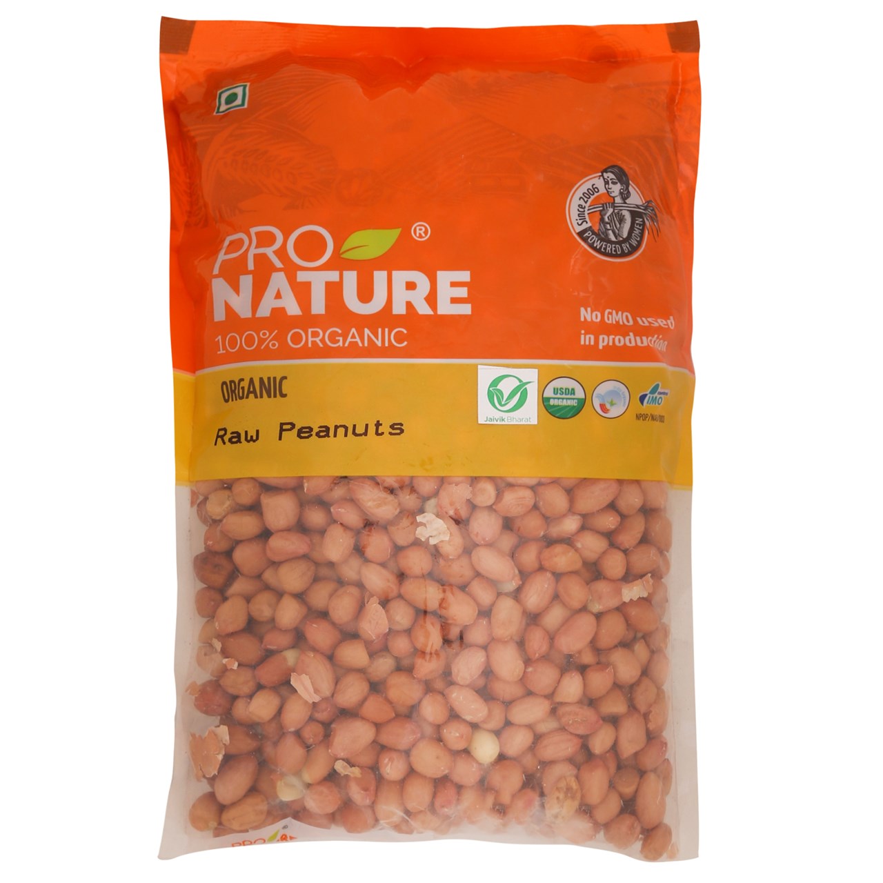 Picture of Pro Nature 100% Organic Raw Peanuts 500g