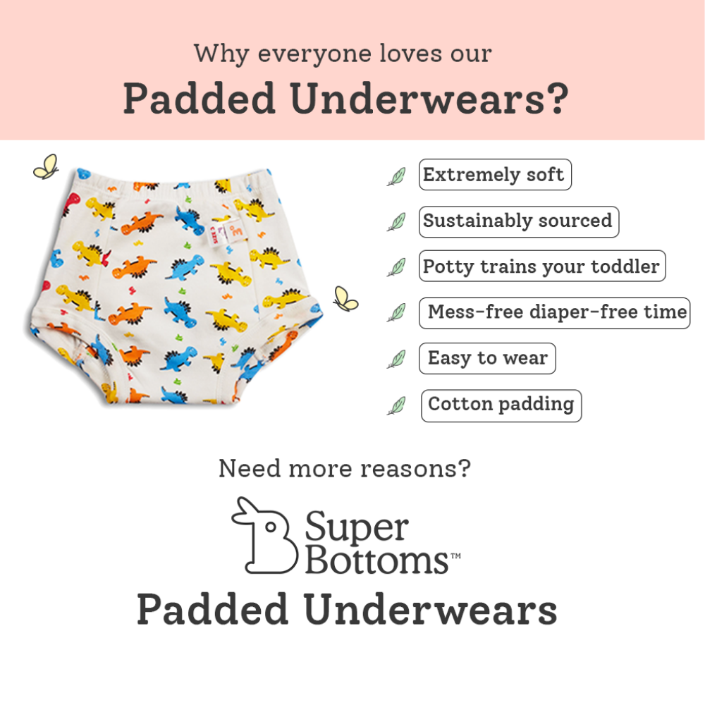SuperBottoms Padded Underwear - Semi Waterproof Pull up Underwear
