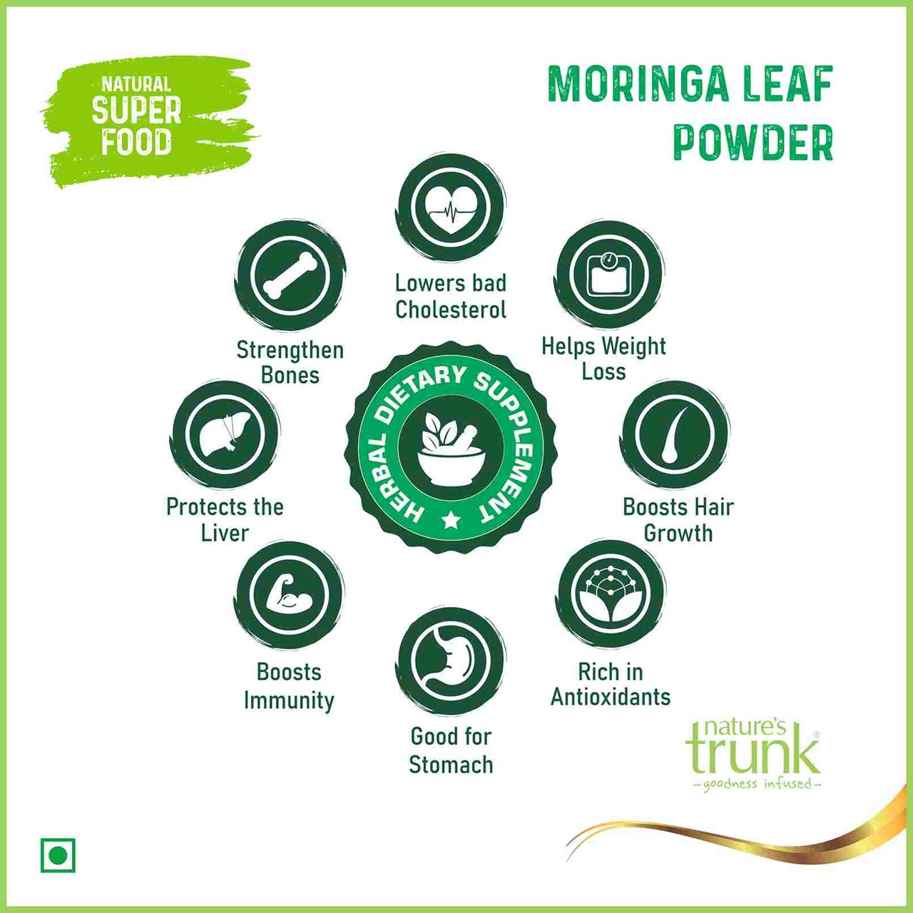 Picture of Moringa Leaf Powder ( Drumstick Leaf / Moringa Oleifera ) 175 Grams