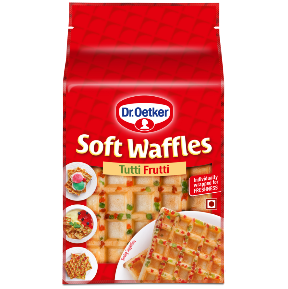 Show details for Dr. Oetker Soft Waffles Tutti Frutti - 250 GM Picture of Dr. Oetker Soft Waffles Tutti Frutti - 250 GM
