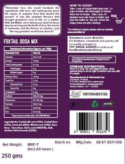 Picture of Eat Millet Instant Foxtail Dosa Mix 250gms