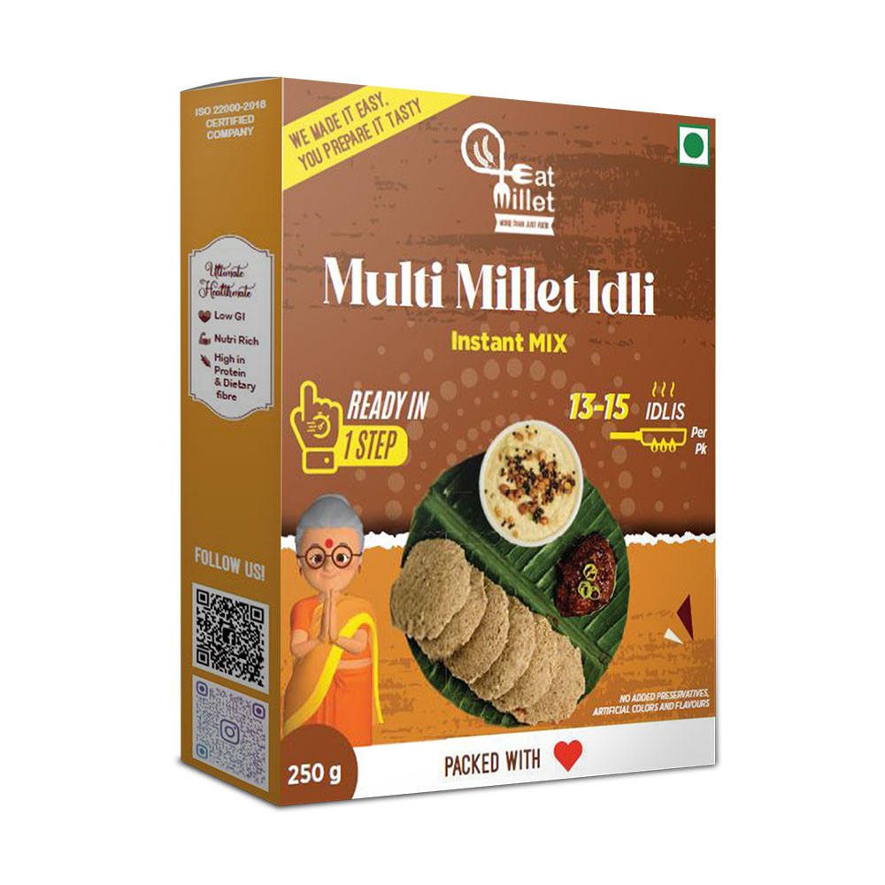 Show details for Eat Millet Instant Multi Millet Idli Mix - 250 g Picture of Eat Millet Instant Multi Millet Idli Mix - 250 g