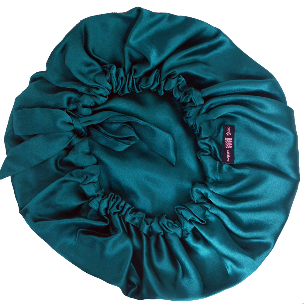 Curly Sisters Double Layered Satin Bonnet with Tie-Knot, Women's