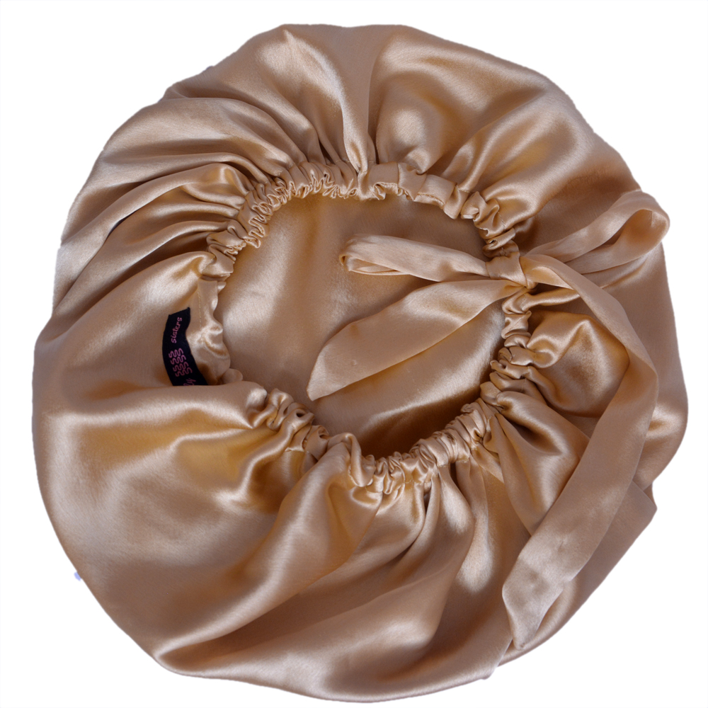 Picture of Curly Sisters Double Layered Satin Bonnet with Tie-Knot ,Women's Hair Care Accessories