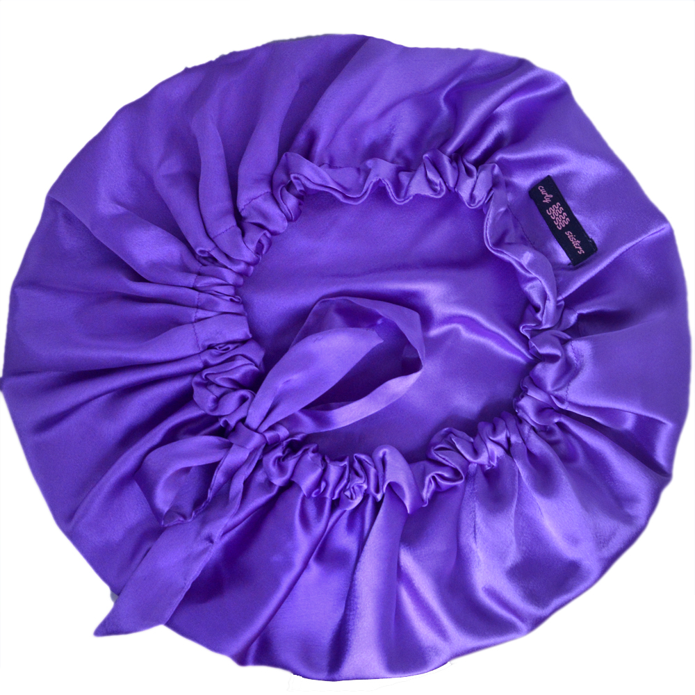 Picture of Curly Sisters Double Layered Satin Bonnet with Tie-Knot, Women's Hair Care Accessories