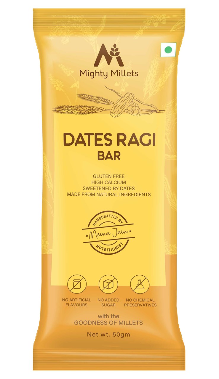 Picture of Dates Ragi Bars - Pack of 10 (50g X 10)