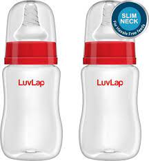 Show details for LuvLap Ess S Neck F Botl, Plain 125ml, Pack of 2 Picture of LuvLap Ess S Neck F Botl, Plain 125ml, Pack of 2