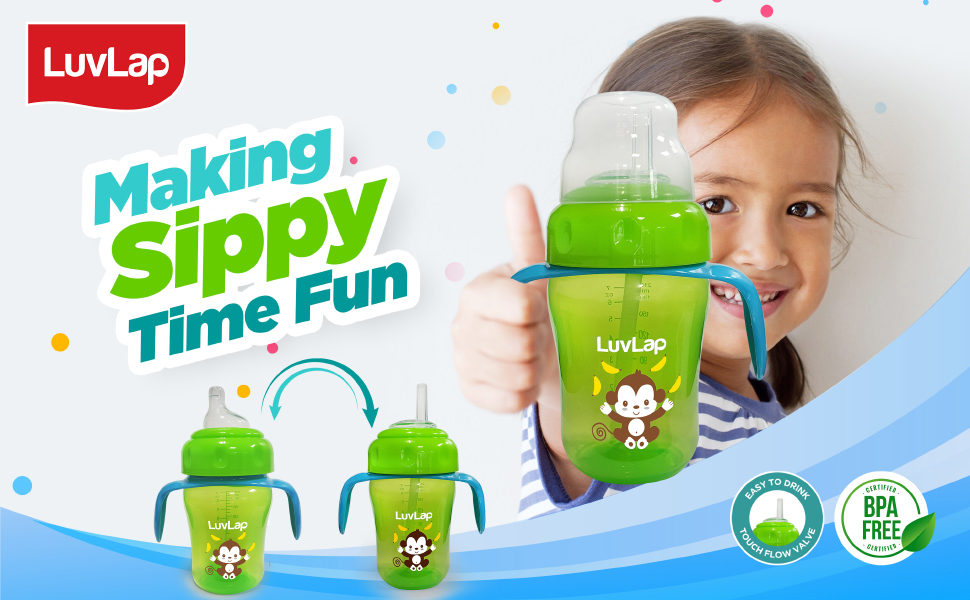 Show details for LuvLap Banana Time 2 in 1 sipper - 210 ml Green Picture of LuvLap Banana Time 2 in 1 sipper - 210 ml Green