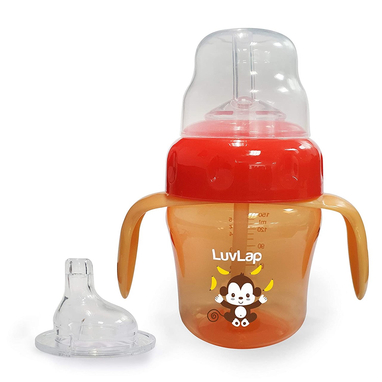 Picture of LuvLap Banana Time 2 in 1 sipper 210 ml Orange