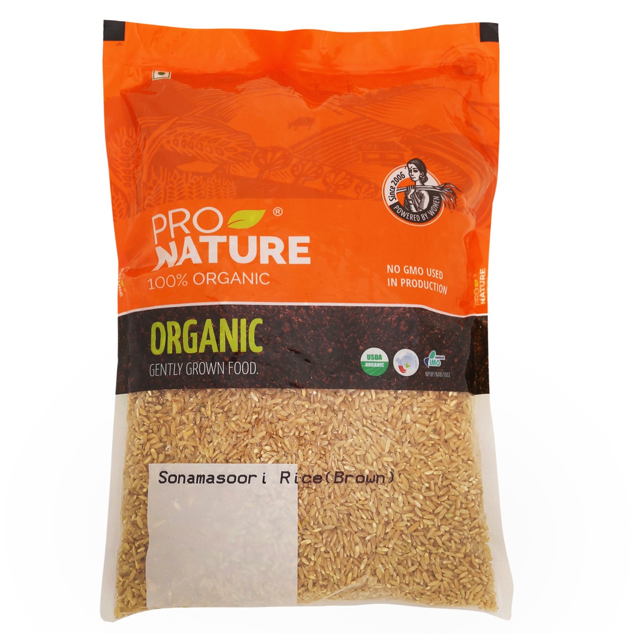 Picture of Pro Nature 100% Organic Sonamasoori Rice (Brown) 1 Kg