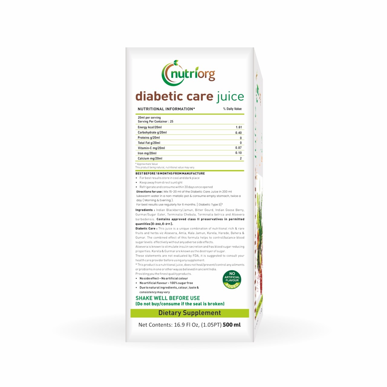 Picture of Nutriorg Diabetic Care Juice 500ml