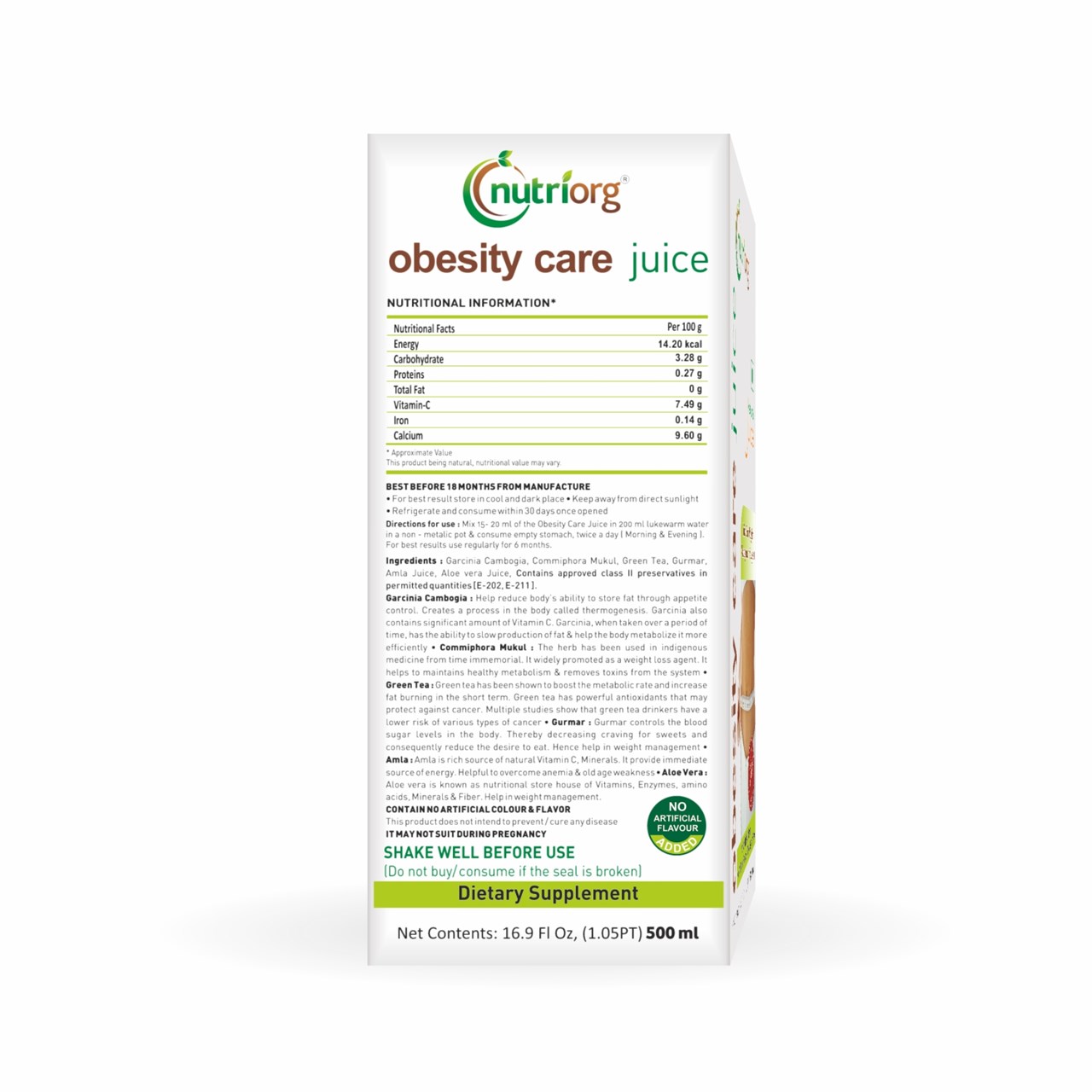 Picture of Nutriorg Obesity Care Juice 500ml