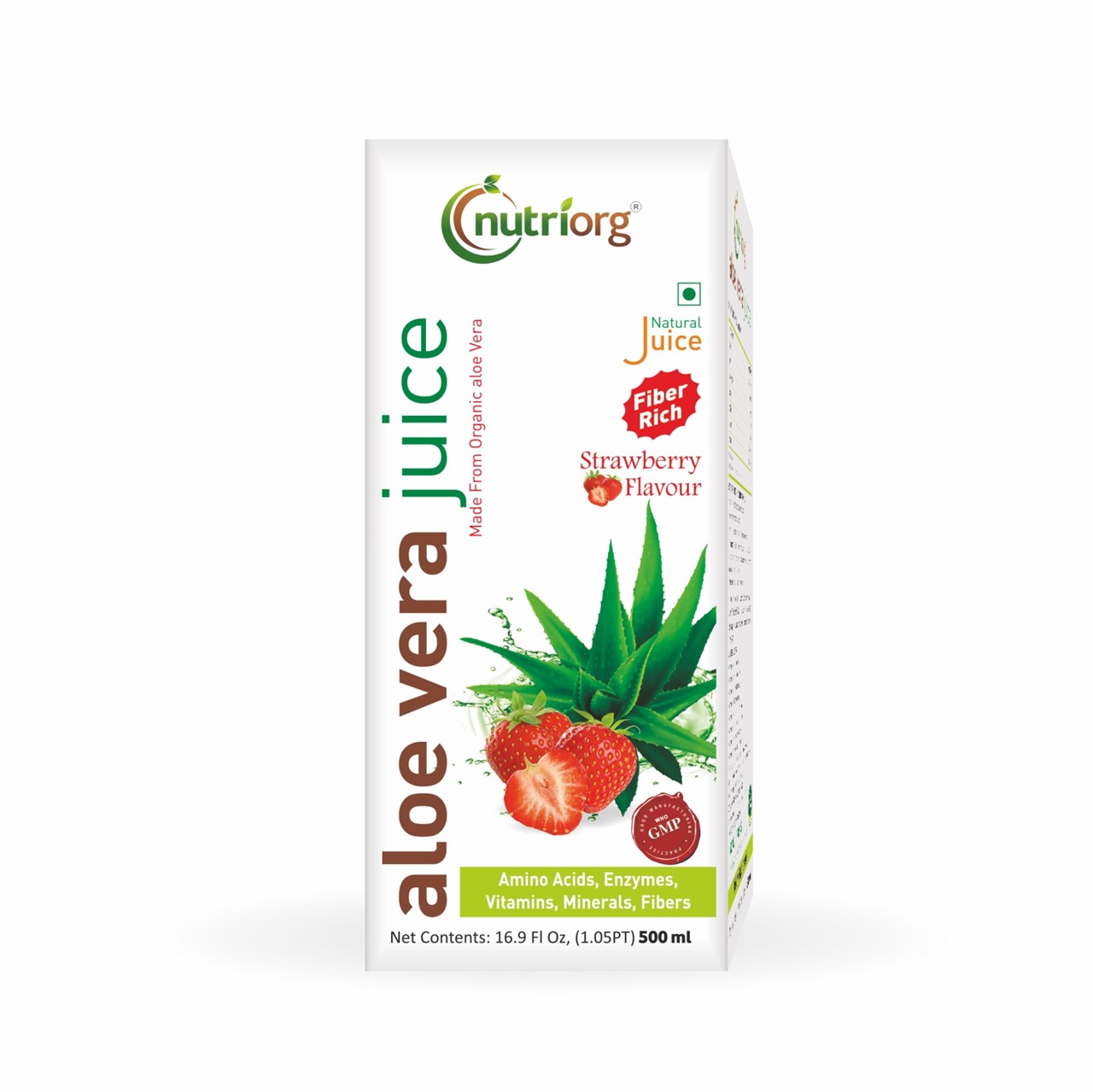 Picture of Nutriorg Aloevera Strawberry Juice 500ml