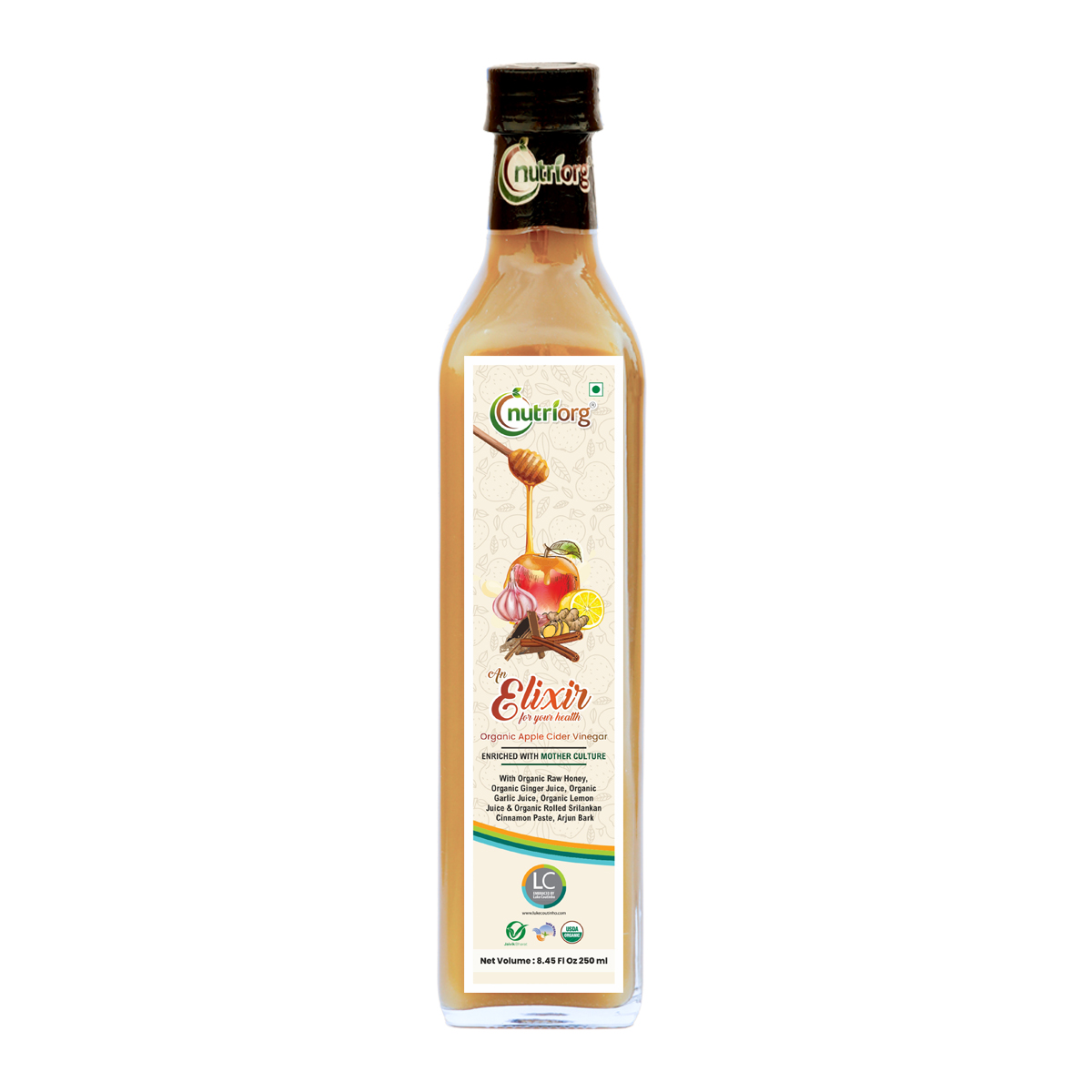 Picture of Nutriorg Certified Organic Apple Cider Vinegar 250ml