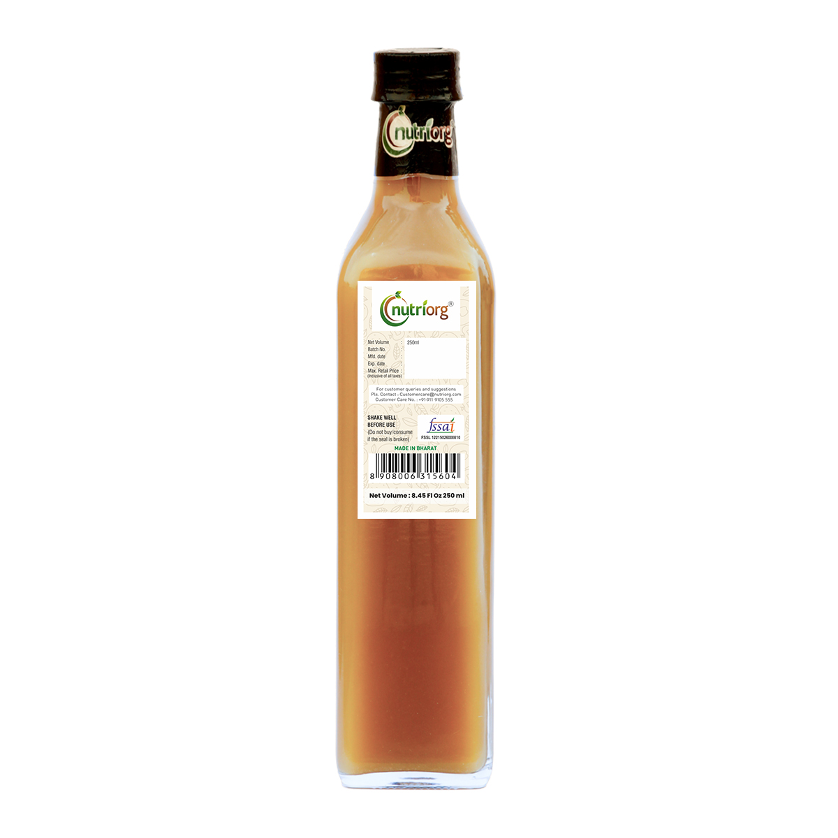 Picture of Nutriorg Certified Organic Elixir Apple Cider Vinegar 250 ml