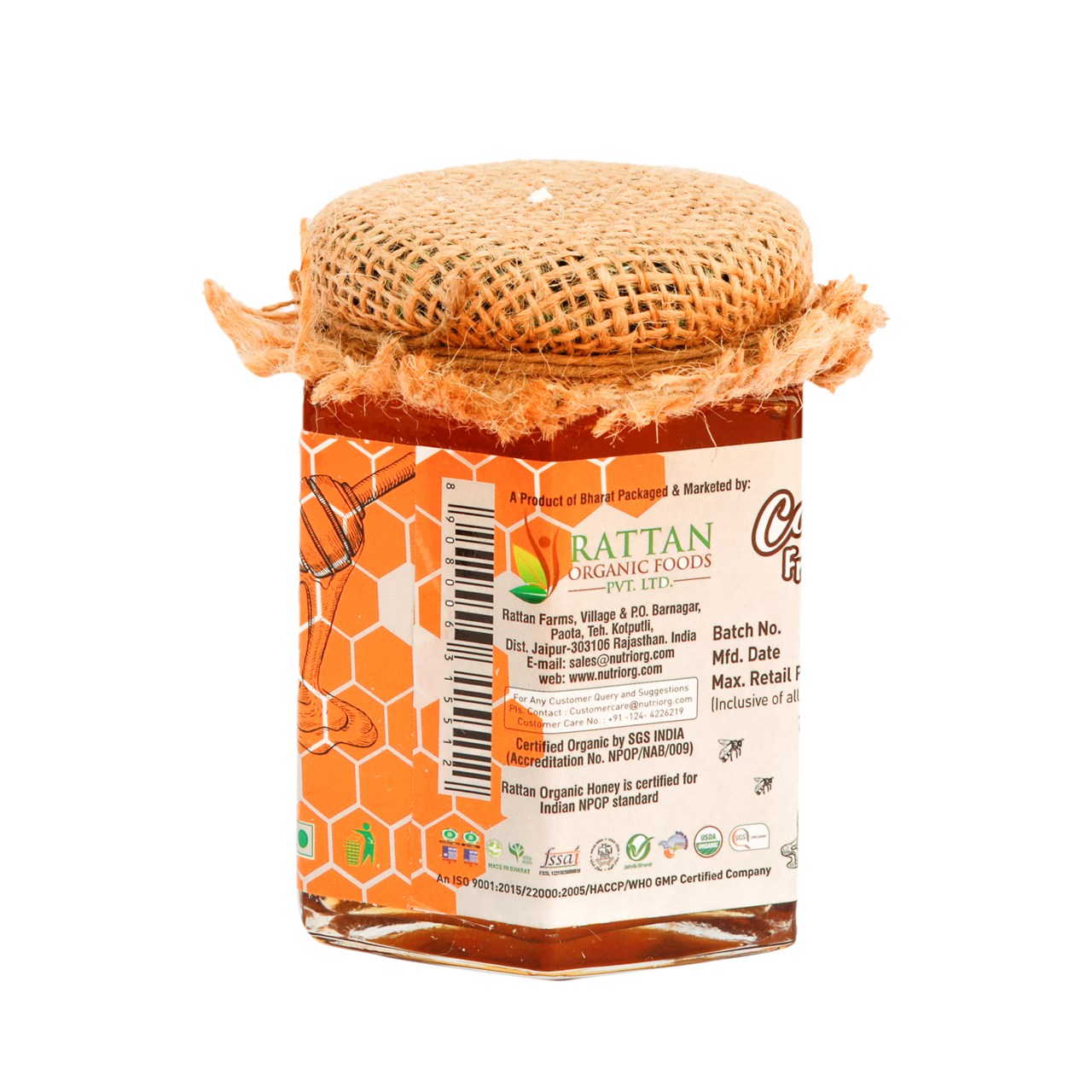 Picture of Nutriorg Certified Organic High Altitude Honey 250g