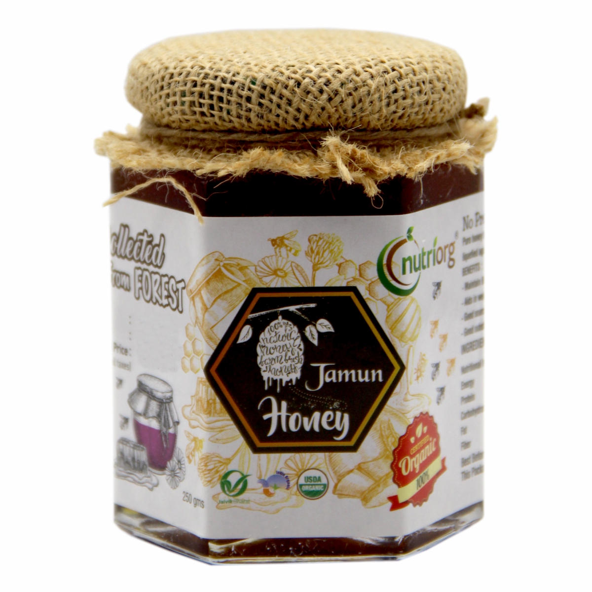 Picture of Nutriorg Certified Organic Honey with Jamun Flavor 250g
