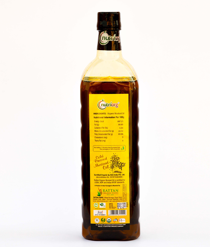 Picture of Nutriorg Certified Organic Mustard Oil 1000ml