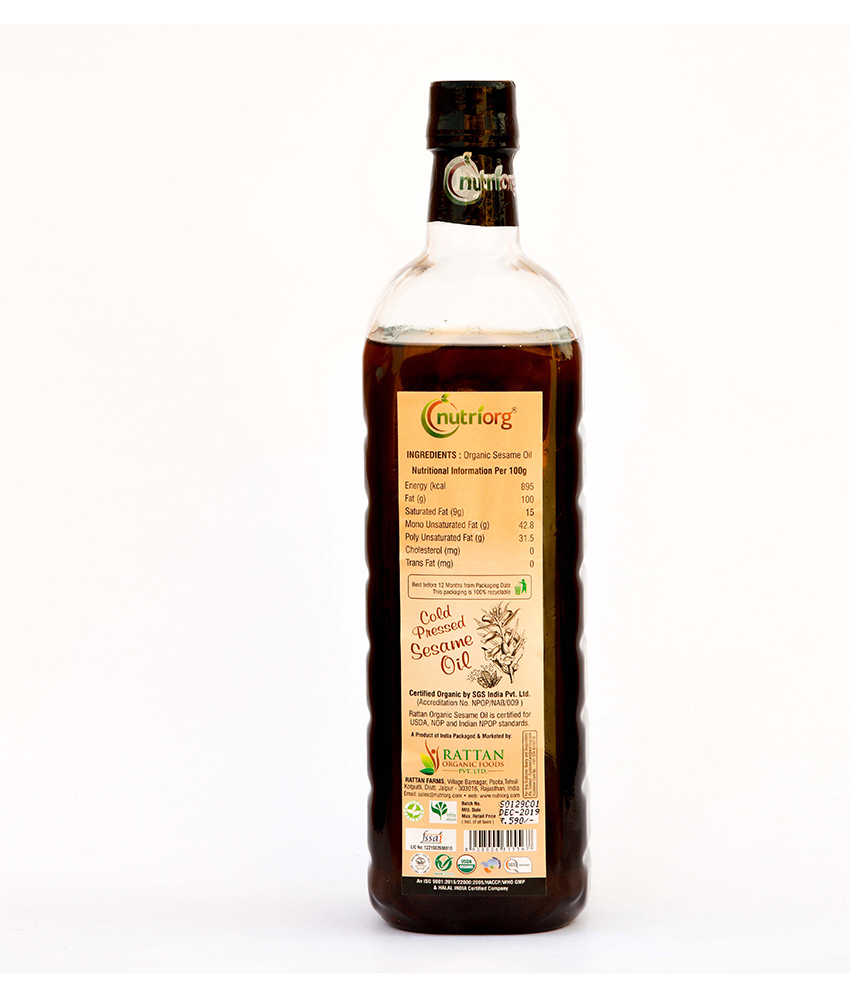 Picture of Nutriorg Certified Organic Sesame Oil 1000ml