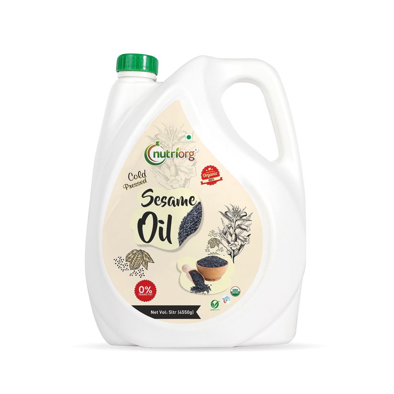 Picture of Nutriorg Certified Organic Sesame Oil 5ltr - 4550 grams 