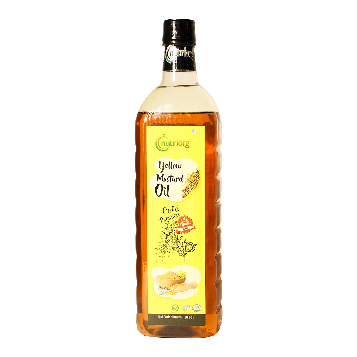 Picture of Nutriorg Certified Organic Yellow Mustard Oil 1000ml.